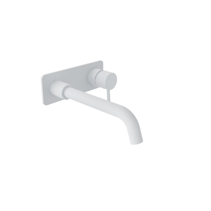 Baril ZIP B66 Single Lever Wall-Mounted Lavatory Faucet, Drain Not Included B66-8120-04L in White