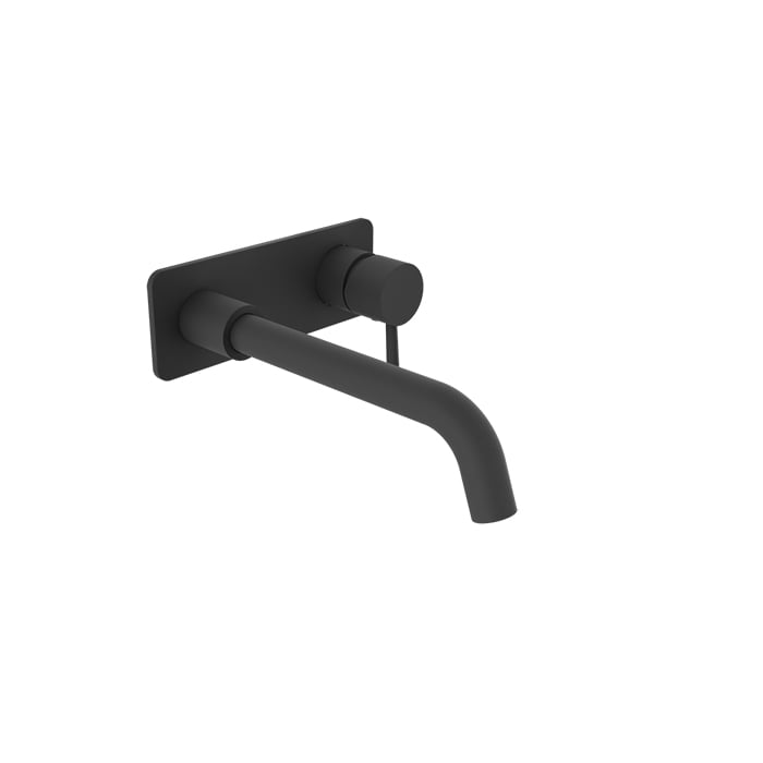 Baril ZIP B66 Single Lever Wall-Mounted Lavatory Faucet, Drain Not Included B66-8120-04L in Matte Black