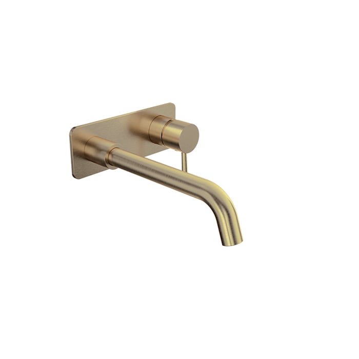 Baril ZIP B66 Single Lever Wall-Mounted Lavatory Faucet, Drain Not Included B66-8120-04L in Warm Gold