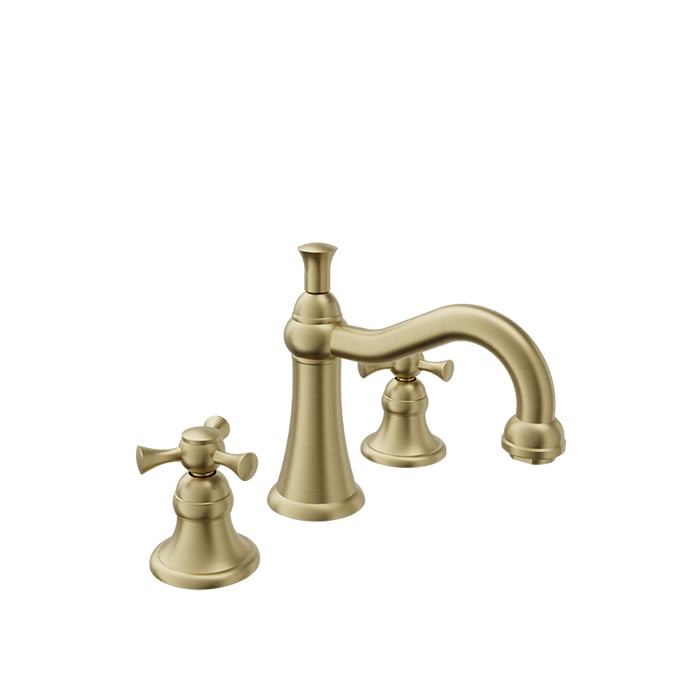 Baril EVA B71 8" C/C Lavatory Faucet, Drain Included B71-8001-01L in Satin Brass