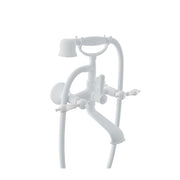 Baril VICTOIRE B74 Wall-Mounted Tub Faucet with Hand Shower B74-1201-01 in White