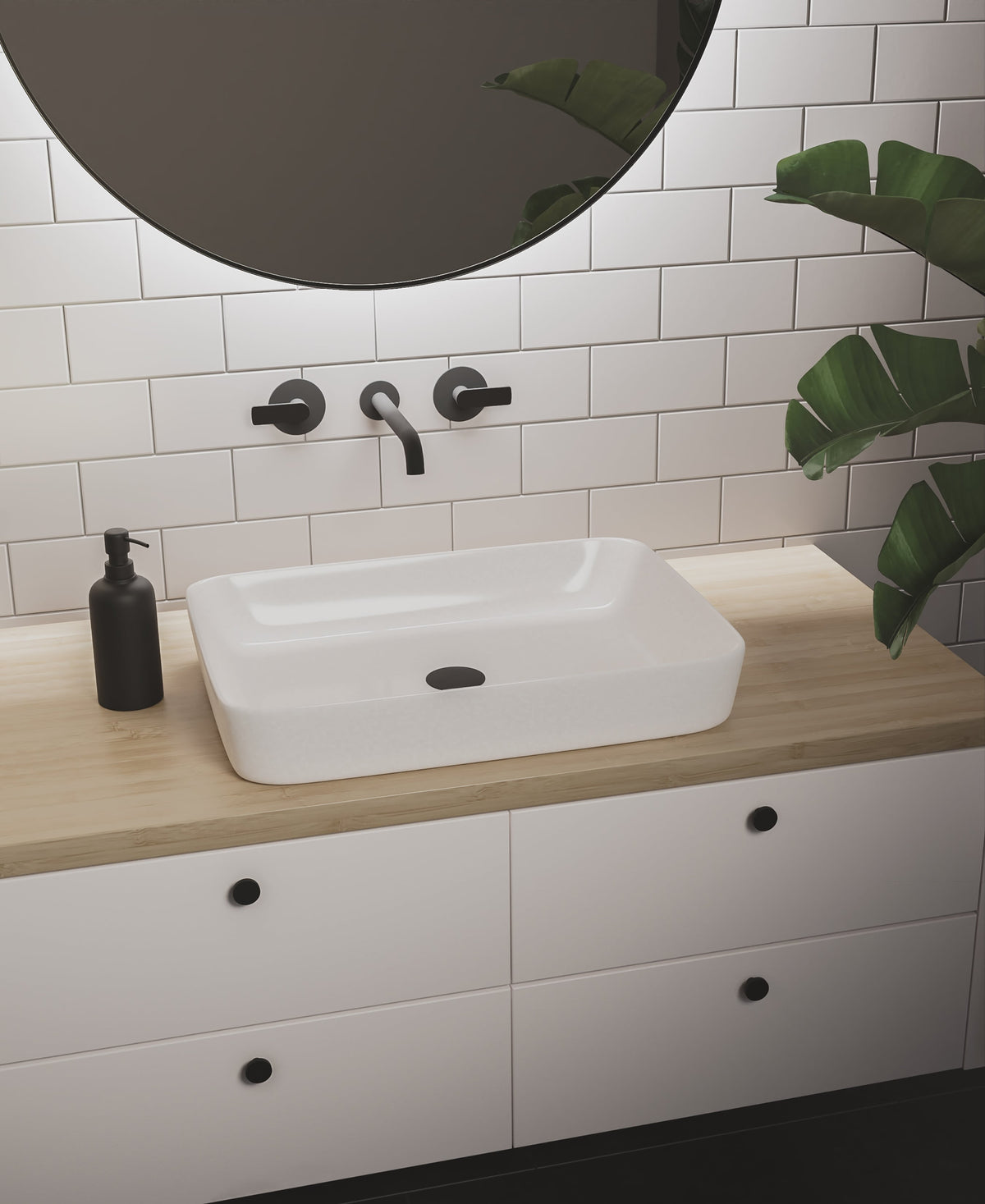 Baril AIR B80 Trim Only for Two Handles Wall-Mounted Lavatory Faucet, Drain Not Included T80-8042-00L (Baril photo)