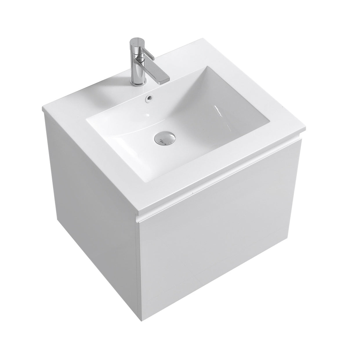 KUBEBATH 24″ BALLI MODERN BATHROOM VANITY - Gloss White (BALLI24-GW)