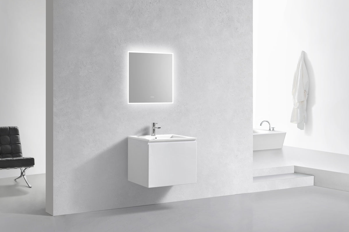 KUBEBATH 24″ BALLI MODERN BATHROOM VANITY - Gloss White (BALLI24-GW) view 2