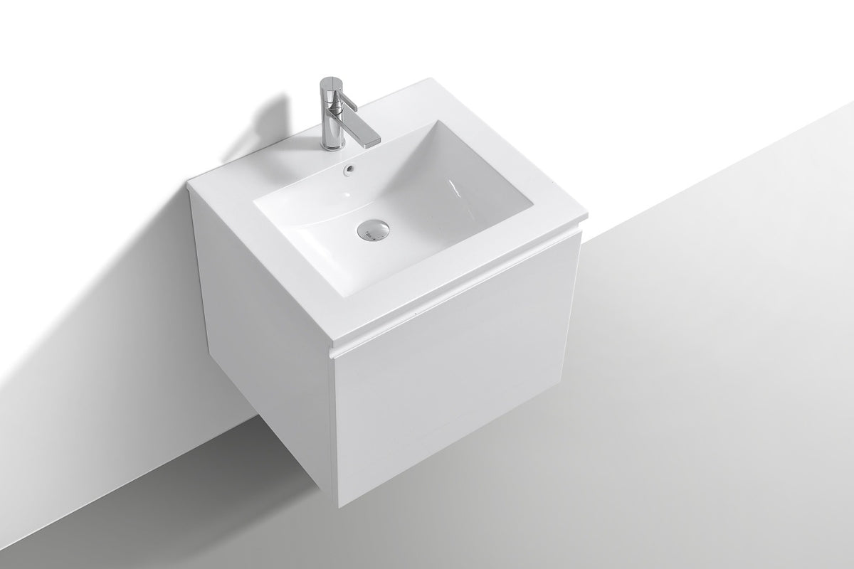 KUBEBATH 24″ BALLI MODERN BATHROOM VANITY - Gloss White (BALLI24-GW) view 4