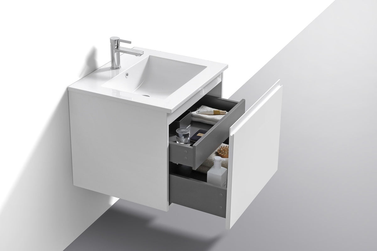 KUBEBATH 24″ BALLI MODERN BATHROOM VANITY - Gloss White (BALLI24-GW) view 5