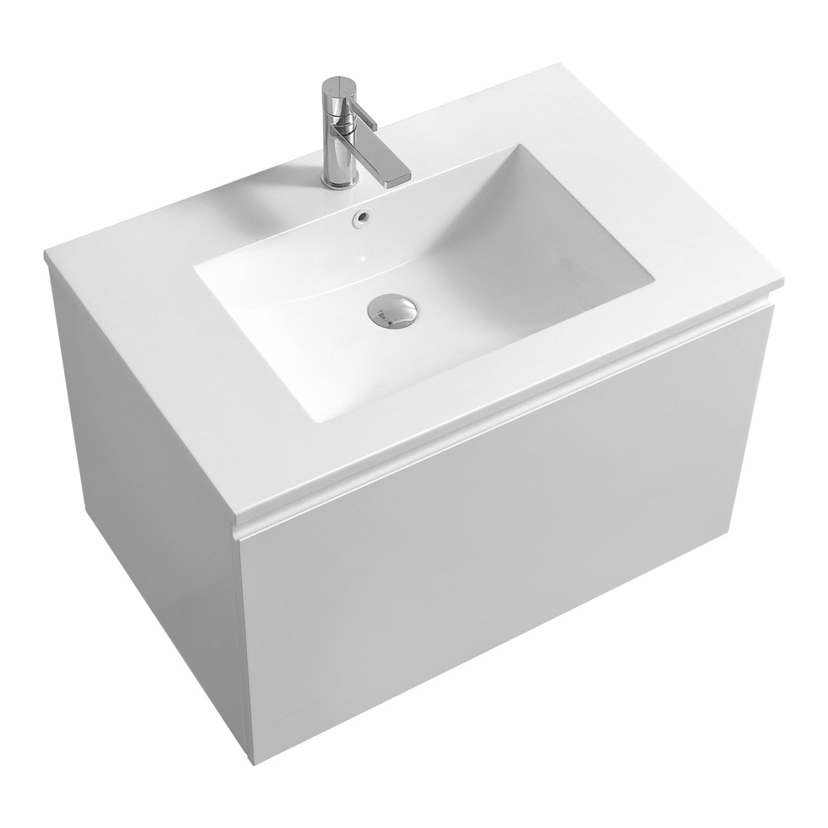 KUBEBATH 32″ BALLI MODERN BATHROOM VANITY - Gloss White (BALLI32-GW)