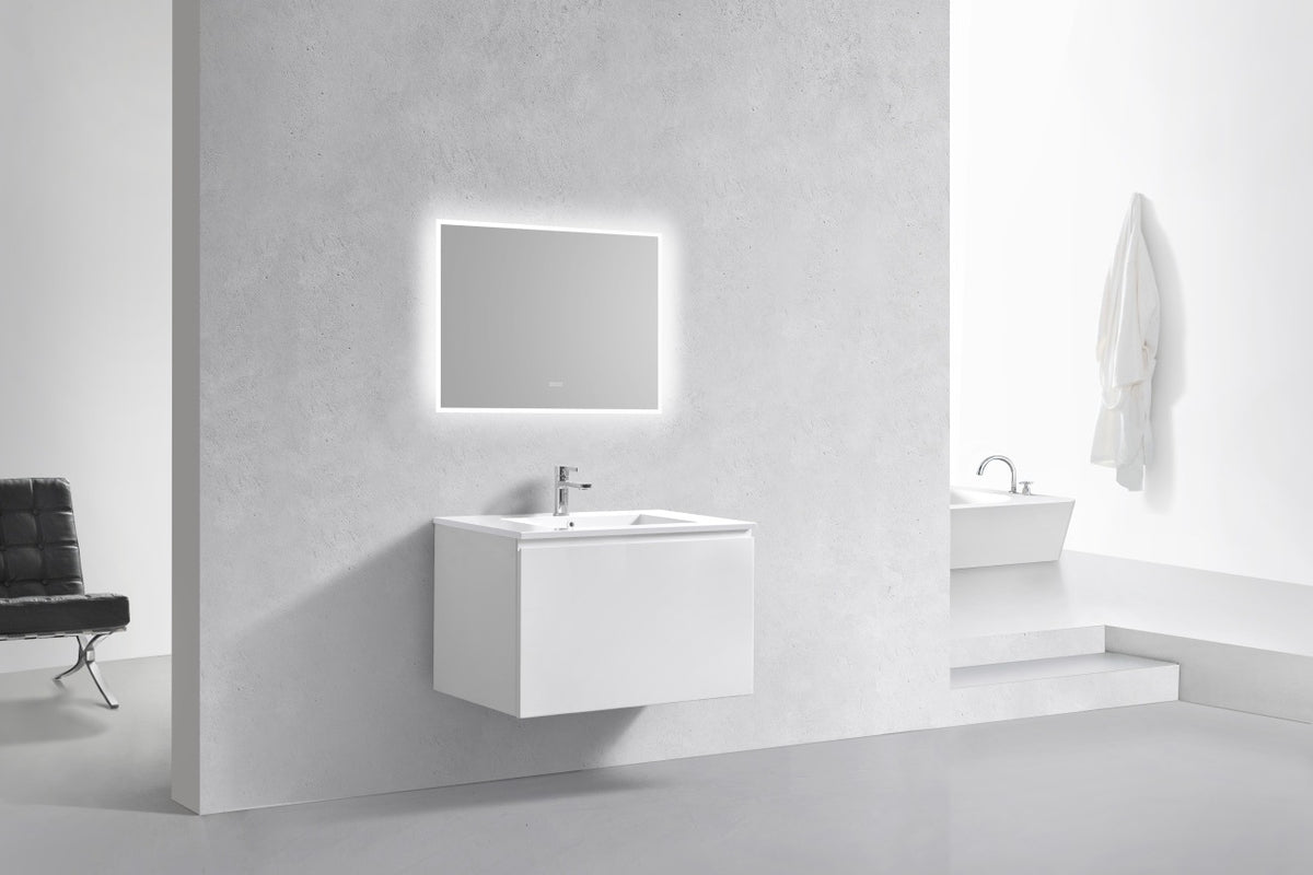 KUBEBATH 32″ BALLI MODERN BATHROOM VANITY - Gloss White (BALLI32-GW) view 2