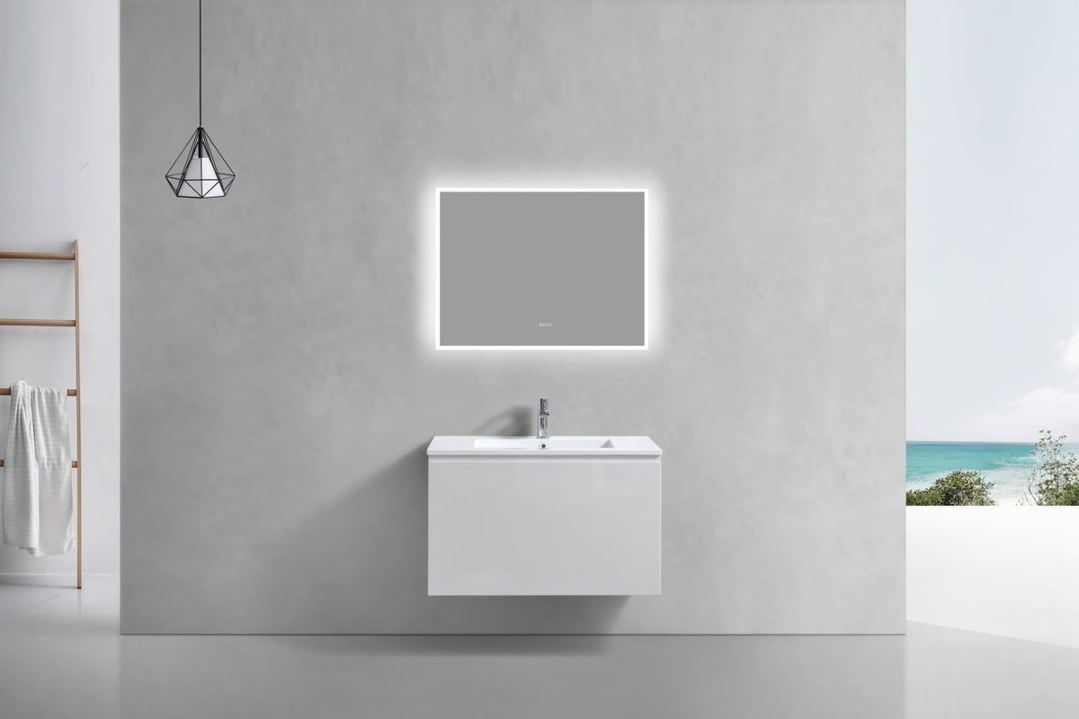 KUBEBATH 32″ BALLI MODERN BATHROOM VANITY - Gloss White (BALLI32-GW) view 3