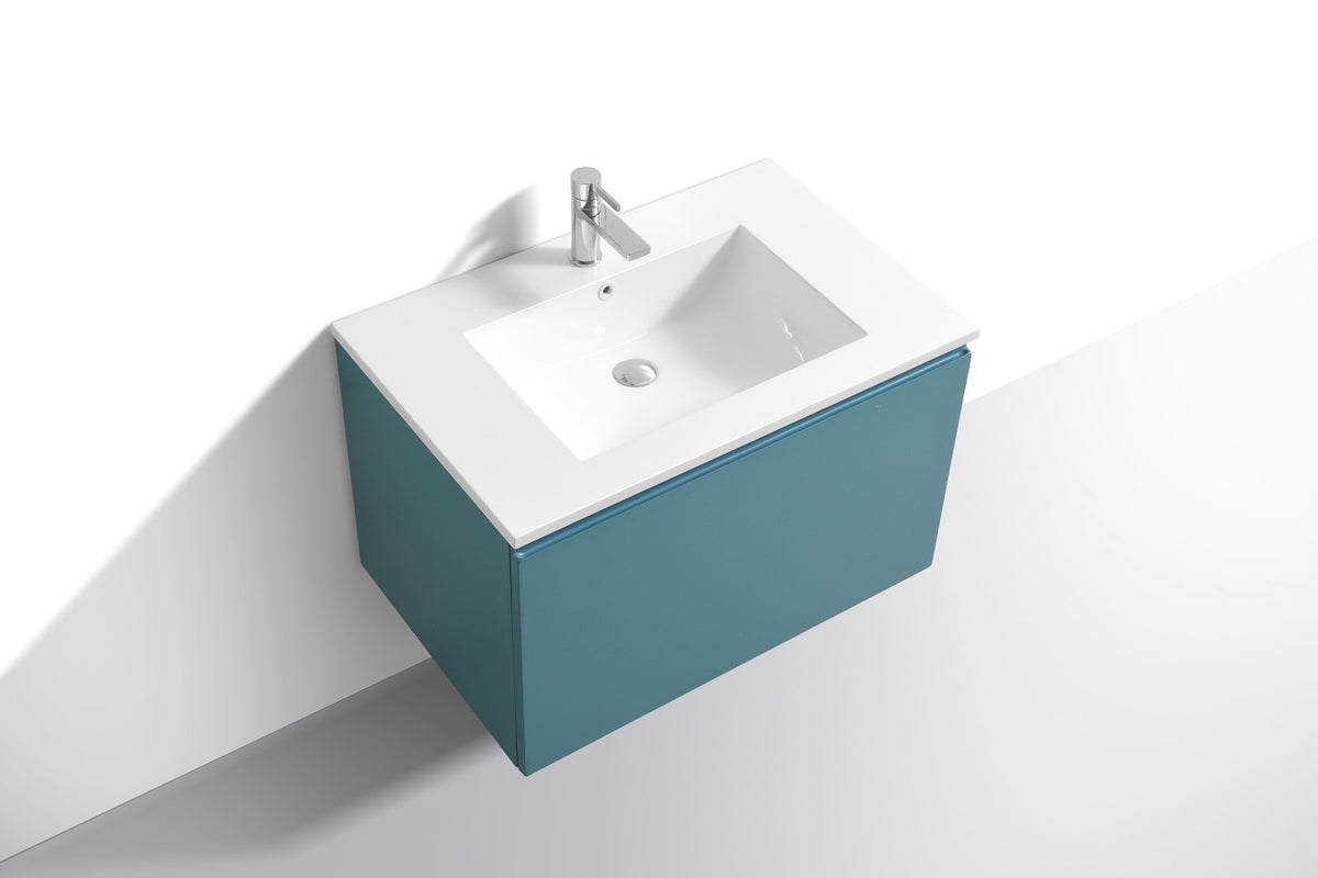 KUBEBATH 32″ BALLI MODERN BATHROOM VANITY - Teal Green (BALLI32-TG) view 4