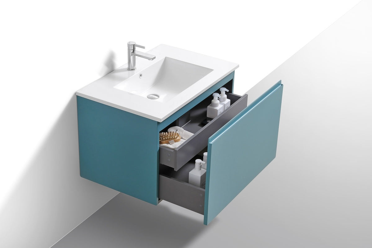 KUBEBATH 32″ BALLI MODERN BATHROOM VANITY - Teal Green (BALLI32-TG) view 5