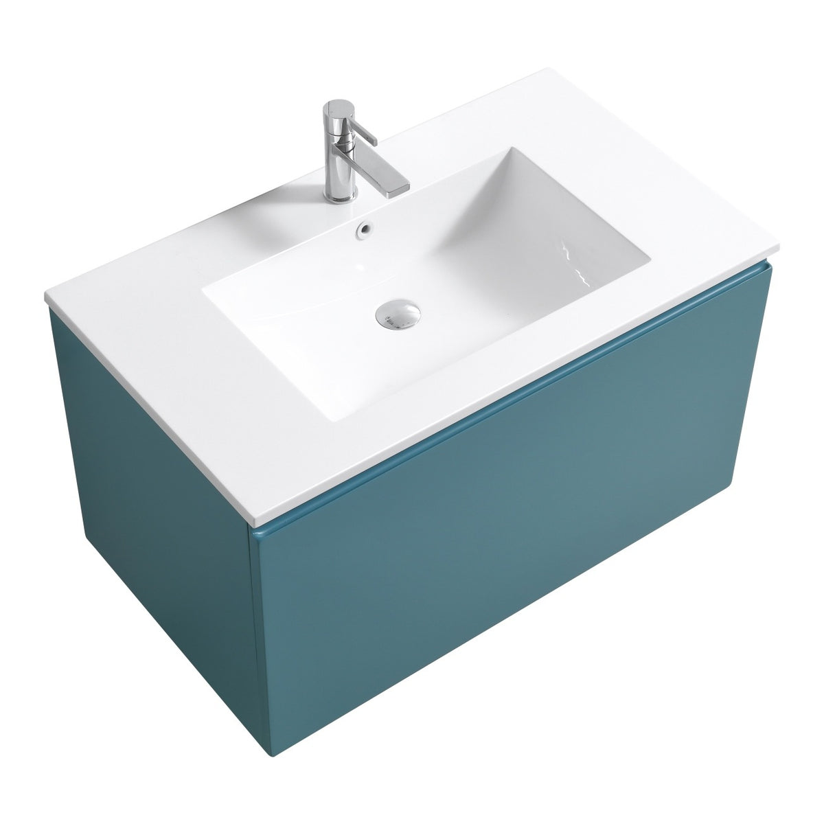 KUBEBATH 36″ BALLI MODERN BATHROOM VANITY - Teal Green (BALLI36-TG)