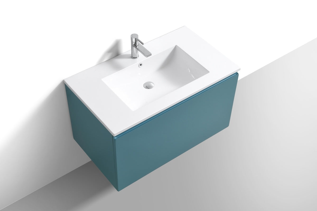 KUBEBATH 36″ BALLI MODERN BATHROOM VANITY - Teal Green (BALLI36-TG) view 4