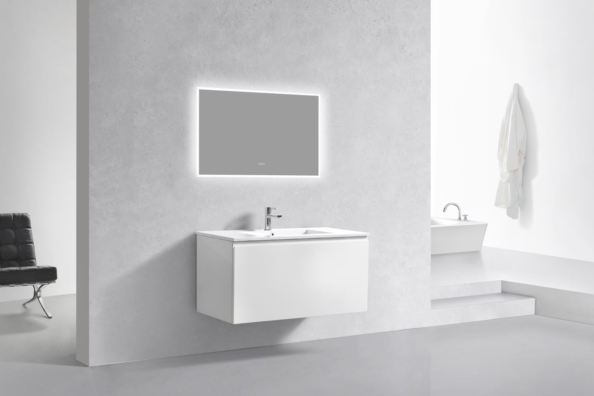 KUBEBATH 40″ BALLI MODERN BATHROOM VANITY - Gloss White (BALLI40-GW) view 2