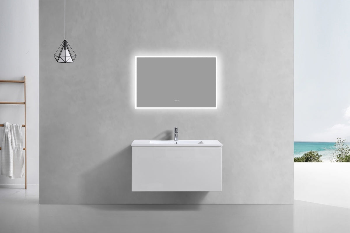 KUBEBATH 40″ BALLI MODERN BATHROOM VANITY - Gloss White (BALLI40-GW) view 3