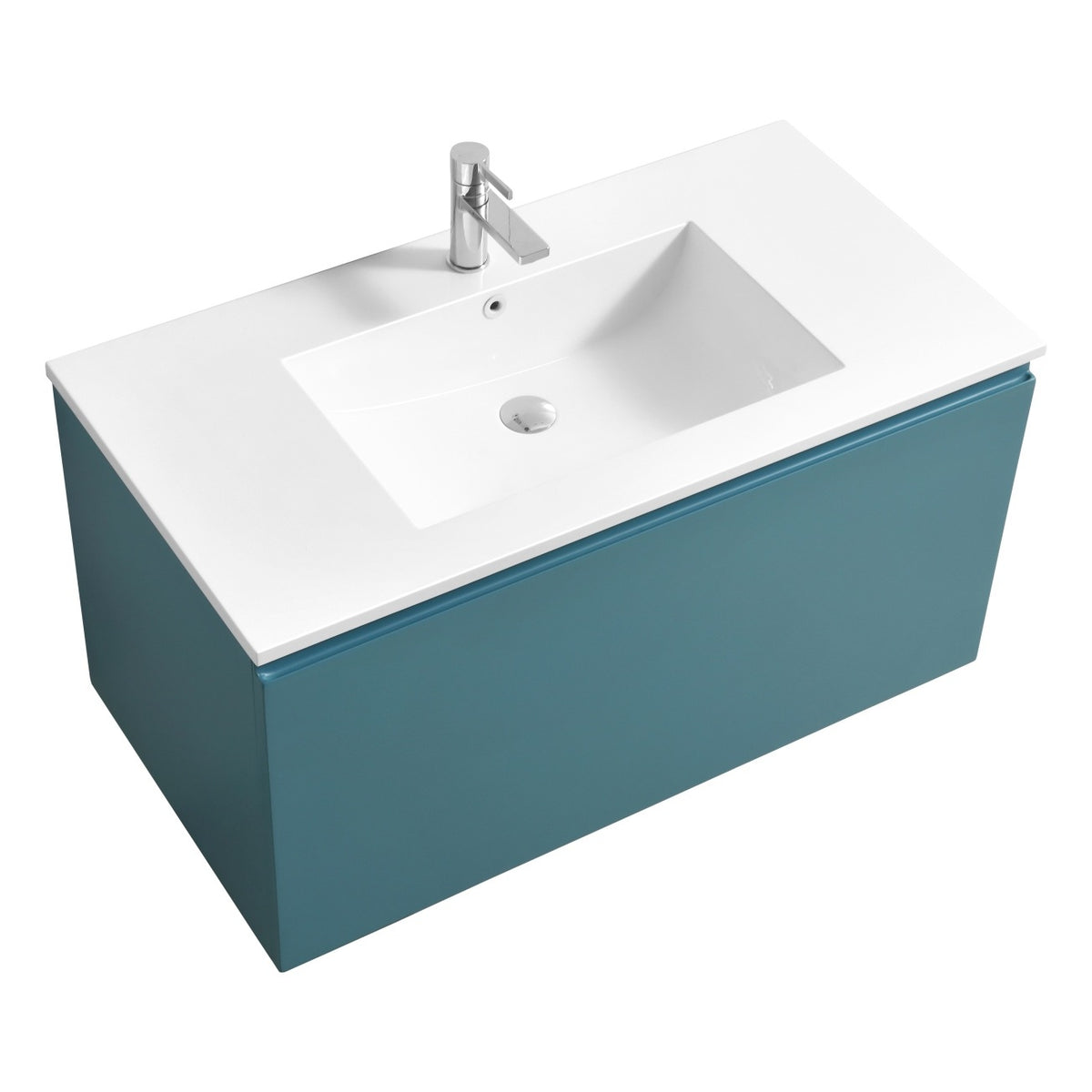 KUBEBATH 40″ BALLI MODERN BATHROOM VANITY - Teal Green (BALLI40-TG)