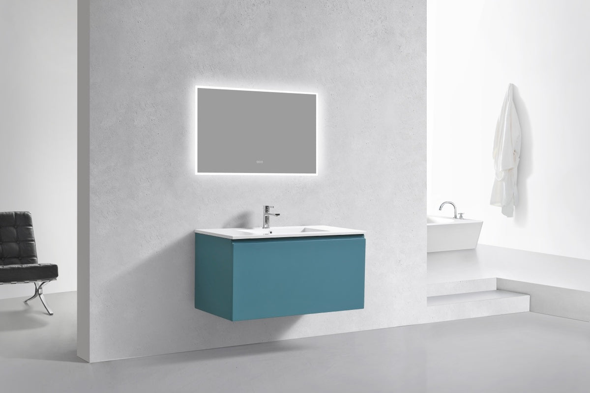 KUBEBATH 40″ BALLI MODERN BATHROOM VANITY - Teal Green (BALLI40-TG) view 2