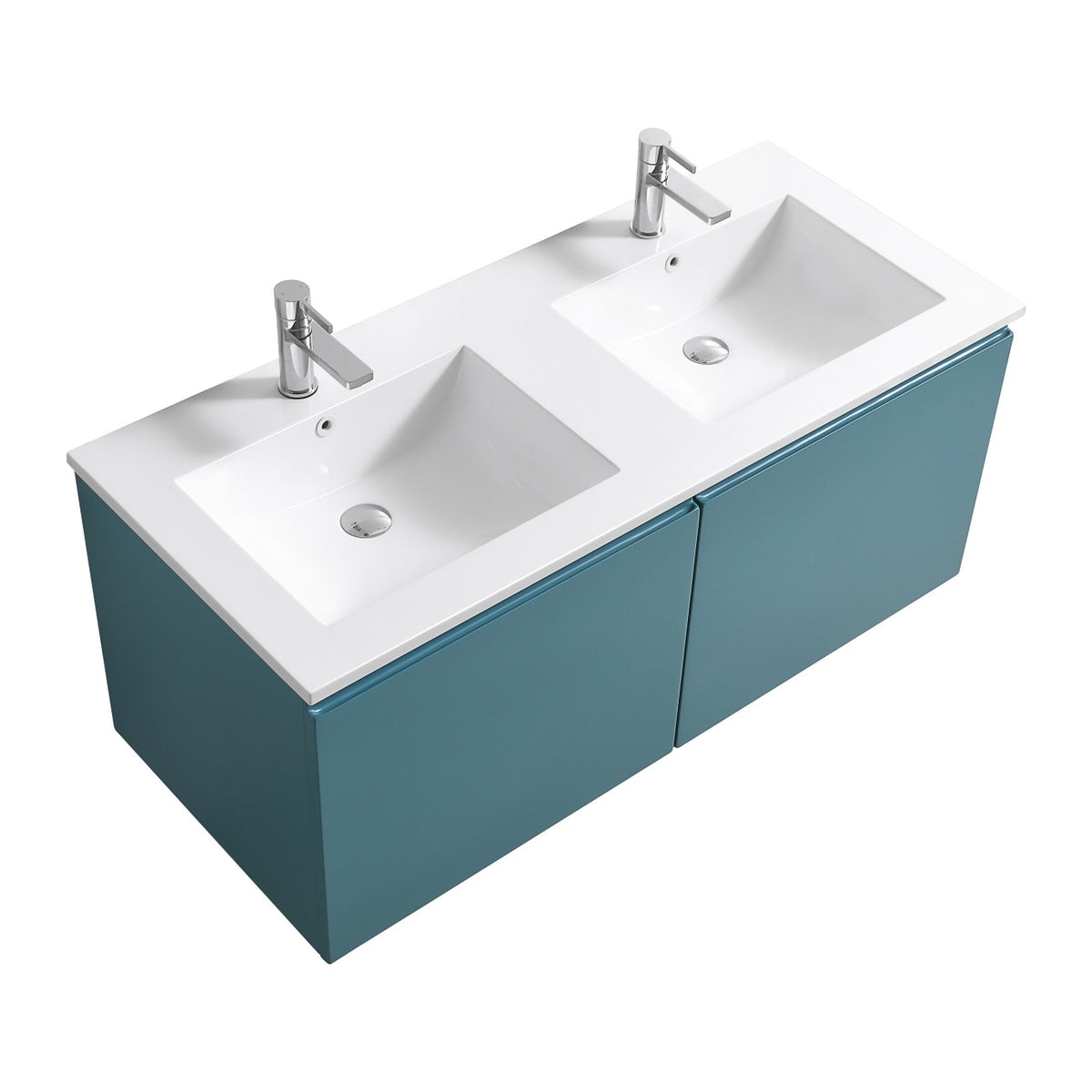 KUBEBATH 48″ BALLI MODERN BATHROOM VANITY - Double Sink - Teal Green (BALLI48D-TG)