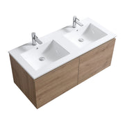 KUBEBATH 48″ BALLI MODERN BATHROOM VANITY - Double Sink - White Oak (BALLI48D-WO)