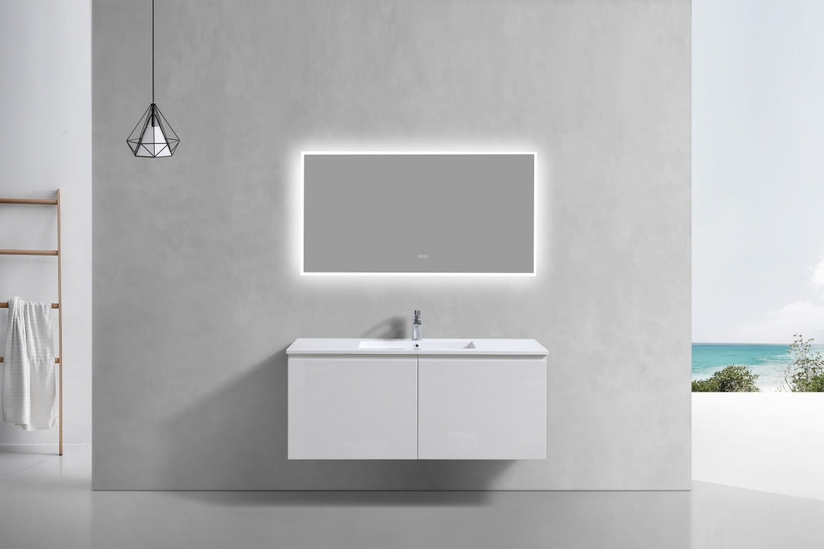 KUBEBATH 48S″ BALLI MODERN BATHROOM VANITY - Single Sink - Gloss White (BALLI48S-GW) view 3