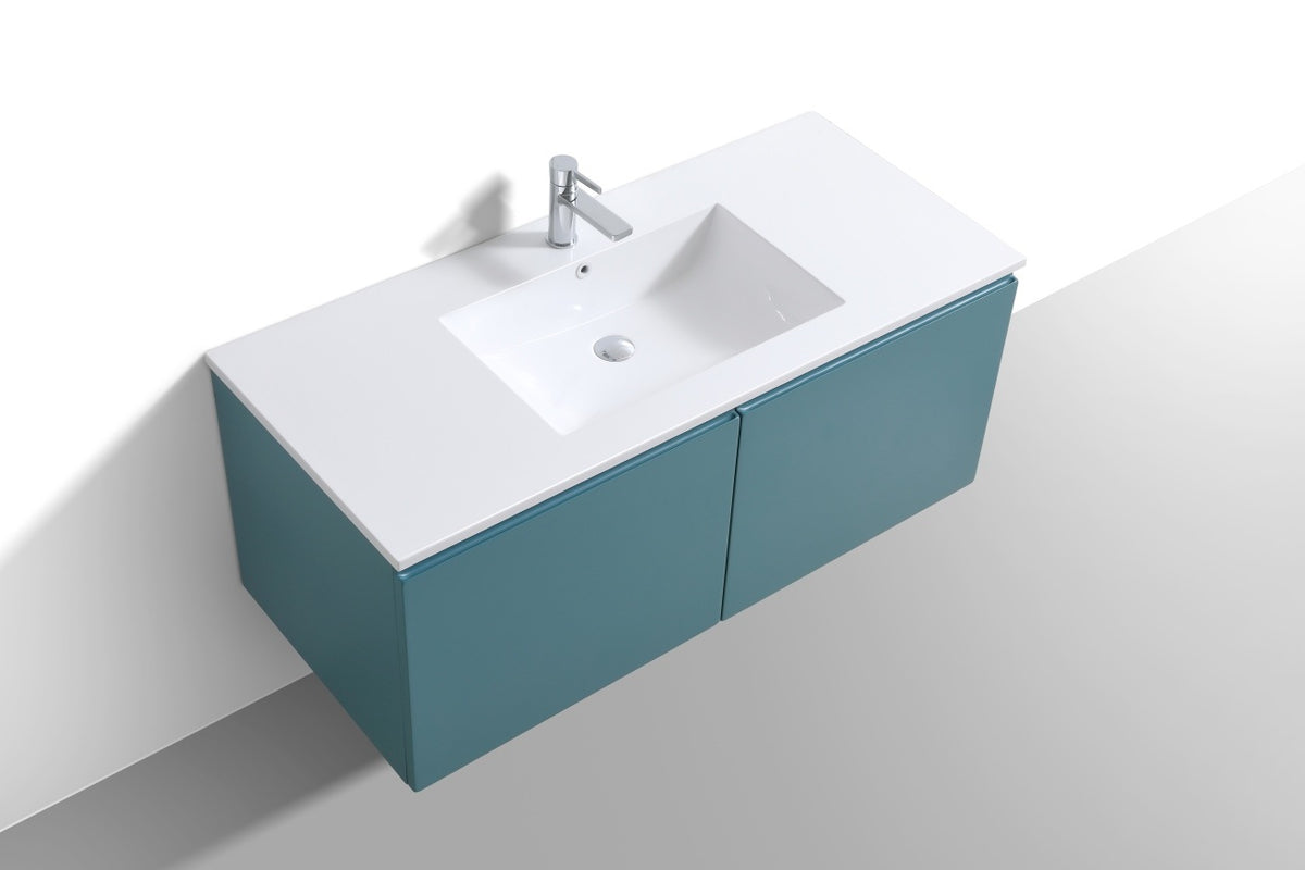 KUBEBATH 48S″ BALLI MODERN BATHROOM VANITY - Single Sink - Teal Green (BALLI48S-TG) view 4