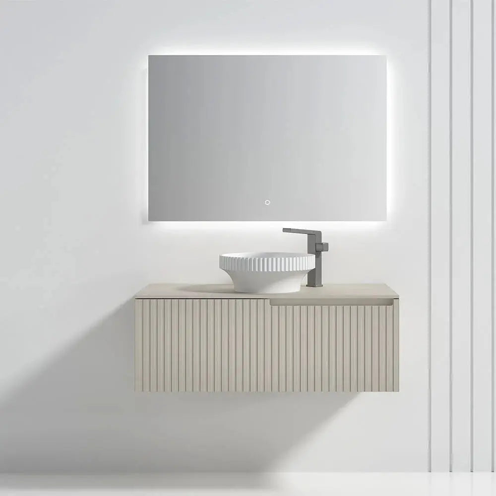 Kodaen BEIGE T - Modern Wallmount Vanities (WV6011BEG + VS6011MW)