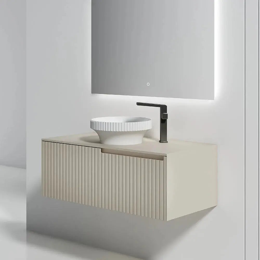 Kodaen BEIGE T - Modern Wallmount Vanities (WV6011BEG + VS6011MW)