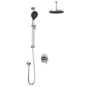 Kalia RoundOne TCD1 PLUS (Valve Not Included) : AQUATONIK T/P Coaxial Shower System with Vertical Ceiling Arm Chrome BF1637-110-101