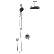 Kalia RoundOne TCD1 PREMIA (Valve Not Included) : AQUATONIK T/P Coaxial Shower System with Vertical Ceiling Arm Chrome BF1637-110-201