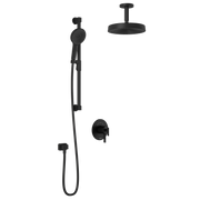 Kalia RoundOne TCD1 PREMIA (Valve Not Included) : AQUATONIK T/P Coaxial Shower System with Vertical Ceiling Arm Matte Black BF1637-160-201