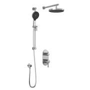 Kalia RoundOne TD2 PLUS (Valve Not Included) : AQUATONIK T/P with Diverter Shower System with Wallarm Chrome BF1639-110-100