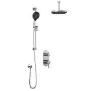 Kalia RoundOne TD2 PLUS (Valve Not Included) : AQUATONIK T/P with Diverter Shower System with Vertical Ceiling Arm Chrome BF1639-110-101
