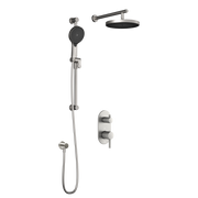 Kalia RoundOne TD2 PLUS (Valve Not Included) : AQUATONIK T/P with Diverter Shower System with Wallarm Pure Nickel PVD BF1639-125-100