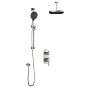 Kalia RoundOne TD2 PLUS (Valve Not Included) : AQUATONIK T/P with Diverter Shower System with Vertical Ceiling Arm Pure Nickel PVD BF1639-125-101