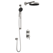 Kalia RoundOne TD2 PREMIA (Valve Not Included) : AQUATONIK T/P with Diverter Shower System with Wallarm Pure Nickel PVD BF1639-125-200