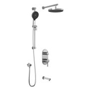Kalia RoundOne TD3 PLUS (Valve Not Included) : AQUATONIK T/P with Diverter Shower System with Wallarm Chrome BF1643-110-100