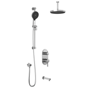 Kalia RoundOne TD3 PLUS (Valve Not Included) : AQUATONIK T/P with Diverter Shower System with Vertical Ceiling Arm Chrome BF1643-110-101