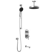 Kalia RoundOne TD3 PREMIA (Valve Not Included) : AQUATONIK T/P with Diverter Shower System with Vertical Ceiling Arm Chrome BF1643-110-201