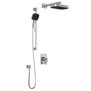 Kalia SquareOne TCD1 PREMIA (Valve Not Included) : AQUATONIK T/P Coaxial Shower System with Wallarm Chrome BF1649-110-200