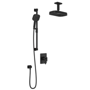 Kalia SquareOne TCD1 PREMIA (Valve Not Included) : AQUATONIK T/P Coaxial Shower System with Vertical Ceiling Arm Matte Black BF1649-160-201