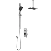 Kalia SquareOne TD2 PLUS (Valve Not Included) : AQUATONIK T/P with Diverter Shower System with Vertical Ceiling Arm Chrome BF1651-110-101