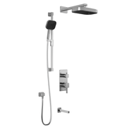 Kalia SquareOne TD3 PREMIA (Valve Not Included) : AQUATONIK T/P with Diverter Shower System with Wallarm Chrome BF1655-110-200