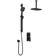 Kalia KAREO TD2 PLUS : AQUATONIK T/P with Diverter Shower System with Vertical Ceiling Arm Matte Black BF1981-160-101