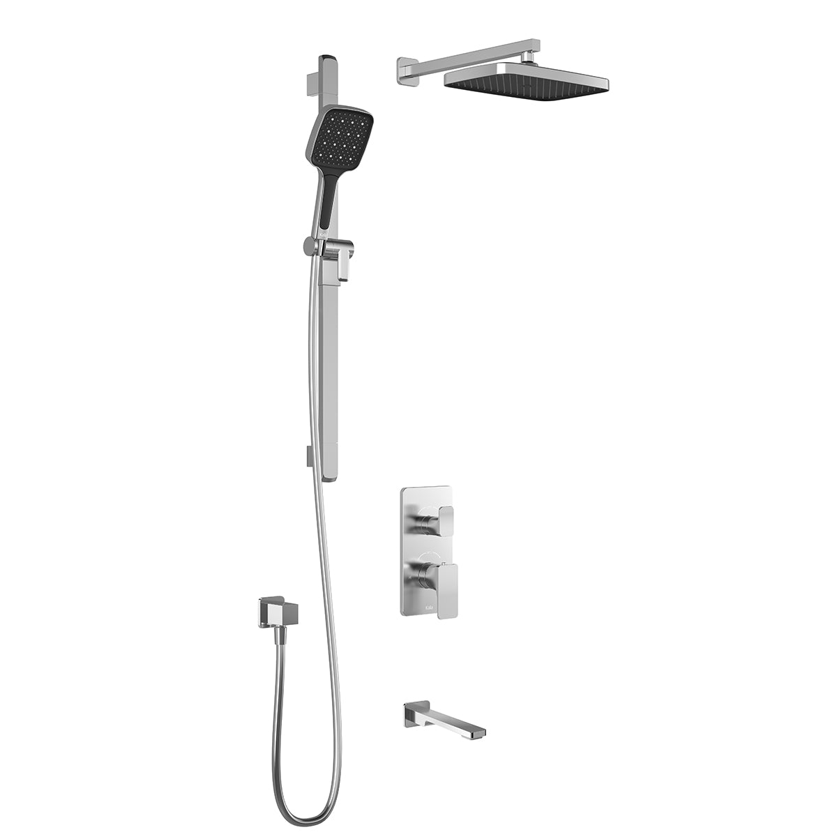 Kalia KAREO TD3 PLUS : AQUATONIK T/P with Diverter Shower System with Wallarm Chrome BF1982-110-100
