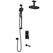 Kalia KAREO TD3 PREMIA : AQUATONIK T/P with Diverter Shower System with Vertical Ceiling Arm Matte Black BF1982-160-201