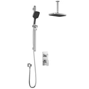 Kalia KAREO TD2 PLUS (Valve Not Included) : AQUATONIK T/P with Diverter Shower System with Vertical Ceiling Arm Chrome BF1992-110-101