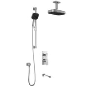 Kalia KAREO TD3 PREMIA (Valve Not Included) : AQUATONIK T/P with Diverter Shower System with Vertical Ceiling Arm Chrome BF1993-110-201