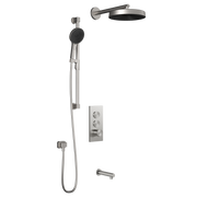 Kalia RoundOne TB3 PREMIA : AQUATONIK T/P Push-Button Shower System with Wallarm Pure Nickel PVD BF2066-125-200