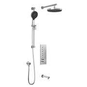 Kalia RoundOne TB3 PLUS (Valve Not Included) : AQUATONIK T/P Push-Button Shower System with Wallarm Chrome BF2067-110-100