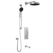 Kalia RoundOne TB3 PREMIA (Valve Not Included) : AQUATONIK T/P Push-Button Shower System with Wallarm Chrome BF2067-110-200